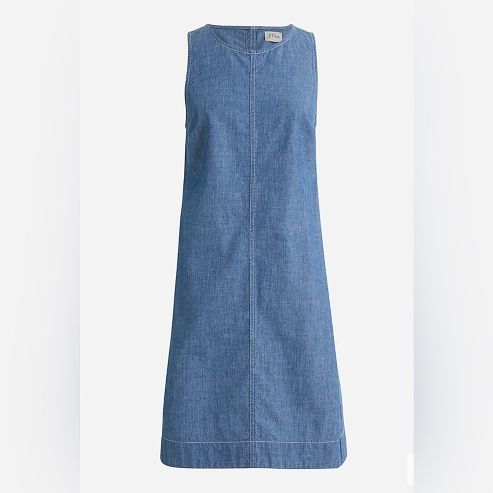 JCrew Button-back chambray shift dress